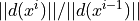 ||d(x^i)|| / ||d(x^{i-1})||
